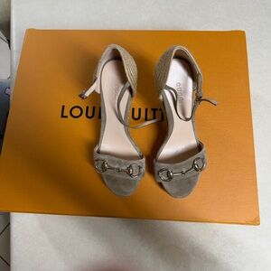 Gucci Tan Women's Heels with Gold Accents